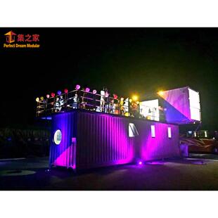服务区小区广场街头适用 两层休闲娱乐饮食 网红集装 箱泳池酒吧