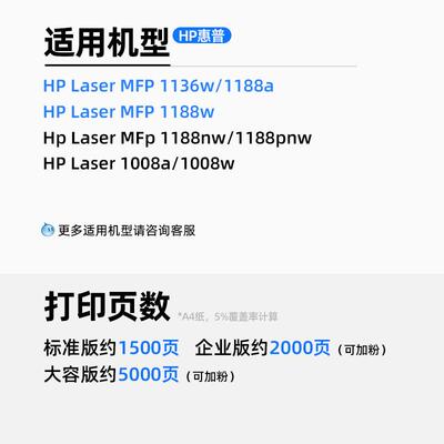 适用惠普W1660A硒鼓1136w 1008w墨粉盒HP Laser MFP 1188w易加粉1