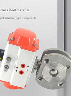 Q671F-16C气动铸钢意式球阀 超薄型法兰304不锈钢气动对夹式球阀