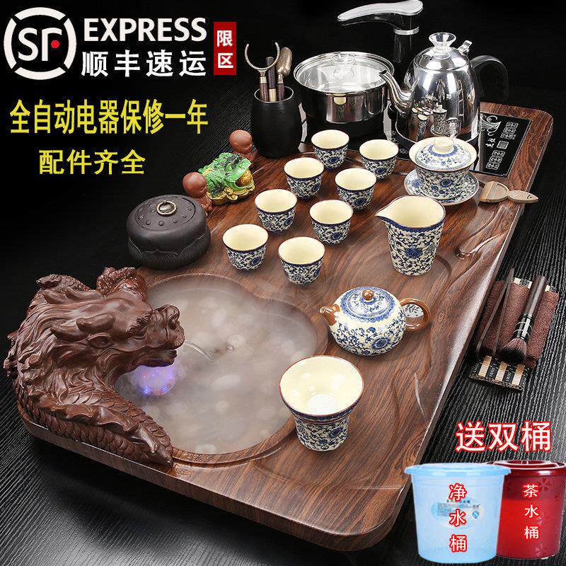 套茶盘套装功cht-cplm夫整茶具客厅全自动一家体茶台雾化流水茶海