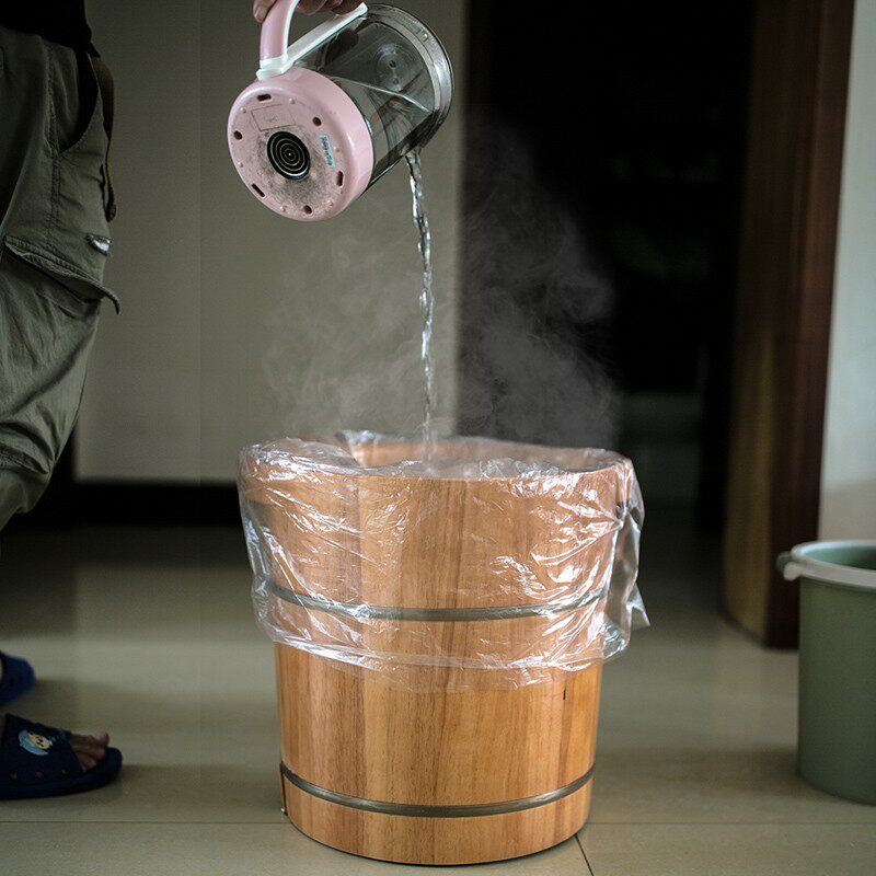 一次性泡脚袋子加厚泡脚桶塑料套袋家用洗脚盆膜足疗带加高足浴袋