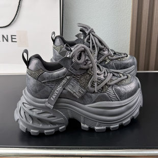 厚底轻便防滑老爹鞋女2025新款秋款女款鞋子女爆款软底不累脚百搭