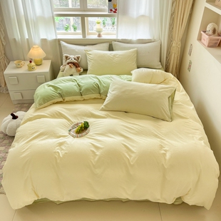 软糯清新风青草绿被套单件被罩单人学生宿舍150x200被单200x230cm