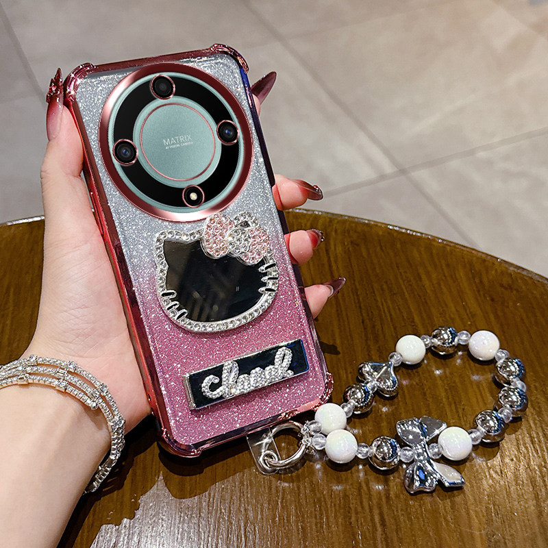 适用华为荣耀X9a手机壳honorX9a保护套X9b硅胶套X9a带镜头膜x9b镜头全包荣耀X9b防摔5g软honor女支架a5g可爱