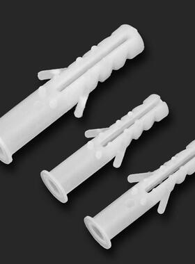 沪心塑料蓬胀管白色带刺6mm8mm圆形蓬胀胶塞胶粒涨塞锚栓膨胀螺丝