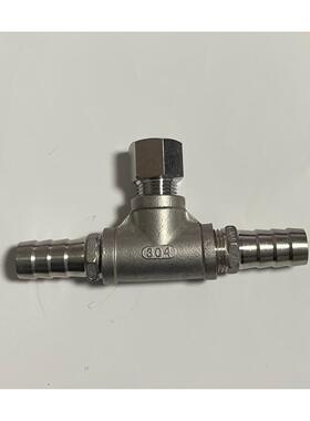 m20x1.5-38mm不锈钢三通宝塔接头 中间内螺纹M20x1.5两边宝塔38mm