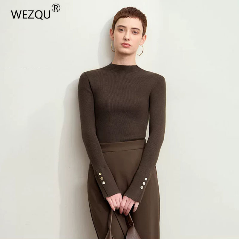 2026秋季新款女装针织衫半高领