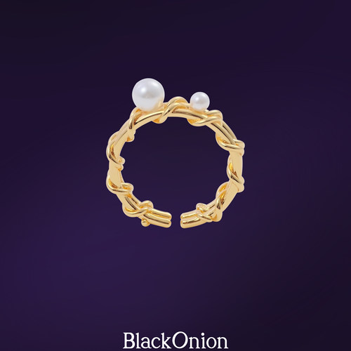 BlackOnion藤蔓缠绕多戴开口戒