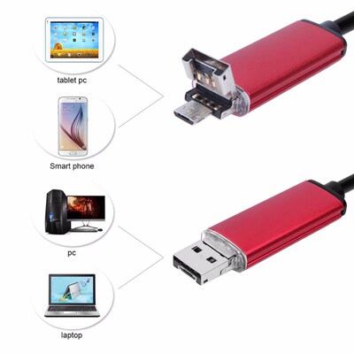 7mm PC Phone 2IN1 Endoscope Borescope Tube Pipe Camera