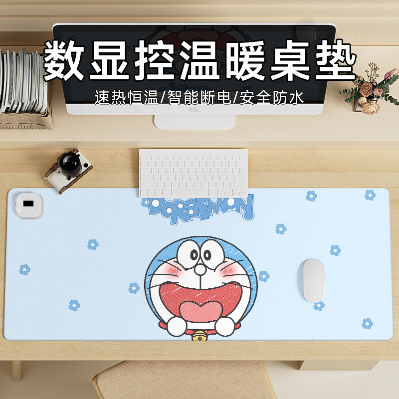 动漫加热鼠标垫超大学生宿舍写作业发热垫防水USB暖桌垫冬季办公