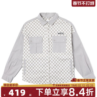 VANS范斯女子CHECKER BLOCK运动休闲长袖衬衫VN000NFAEC6