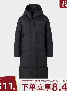 adidas阿迪达斯女子W PUFF L DOWN运动休闲羽绒服JV6197