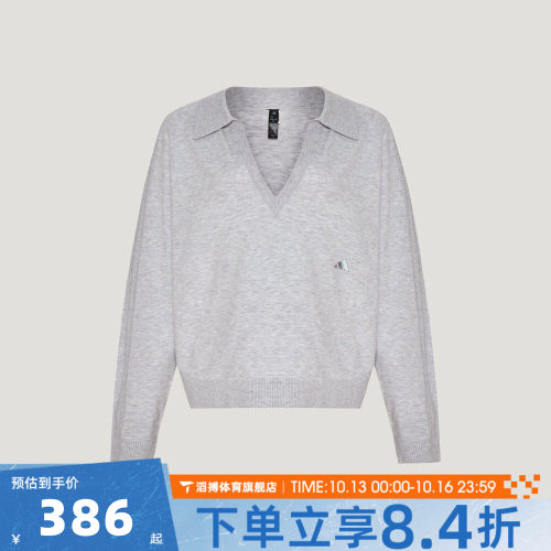 adidas阿迪达斯女子宽松百搭时尚针织衫运动休闲长袖T恤KX0225