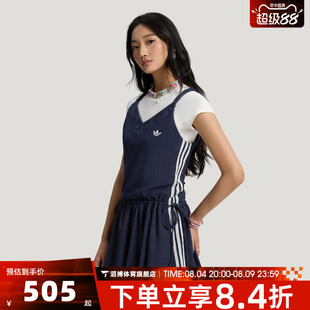 adidas阿迪达斯三叶草女子南法假日百搭运动休闲连衣裙KX0725