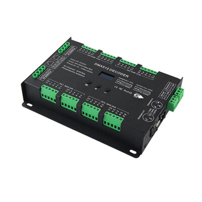 热卖 高端32路RGBW DMX512解码器 高性能频率8bit/16bit 曲线可调