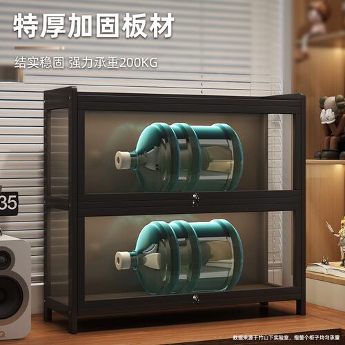 手办展示柜桌面奖杯模型柜子带锁亚克力陈列展示架多层收纳柜小型