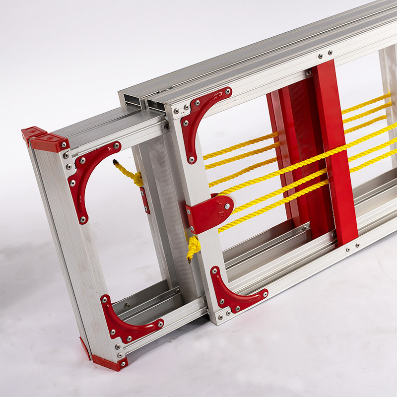 升降人字梯伸缩家用折叠加厚工程梯便携别墅4-12米焊接铝合金梯子