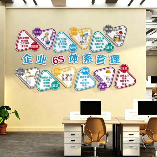 办公GMZ室企业文布置厂车间6S化管理仓安全生产宣传标工语墙贴库
