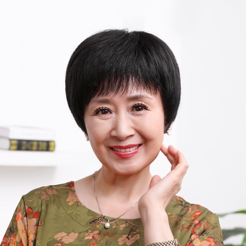 中老年假发女妈妈款自然真发全头套50到60岁光头夏季薄款整顶发套