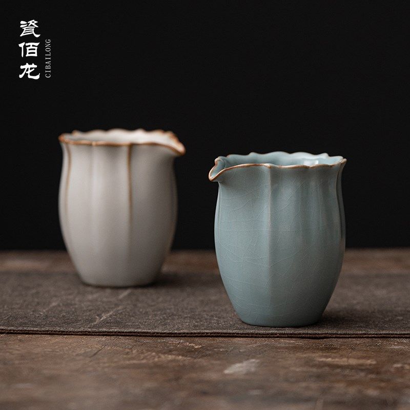 柏韵邱卫国汝窑手工陶瓷公道杯分茶器茶海公杯开片冰裂釉茶具家用