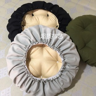 帆布加厚圆形防滑凳子椅垫 圆柱石凳树桩坐垫套 塑料凳 蒲团垫罩