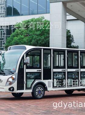 GD14M型14座电动四轮观光车带门带空调全封装公园景区观光车