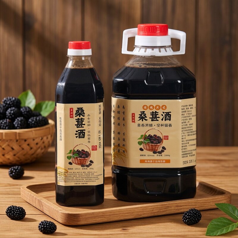 李新娣客家桑葚酒传统工艺手工酿造纯糯米黄酒粮黄酒瓶装家用甜酒