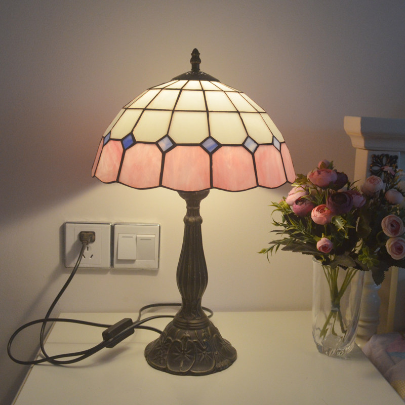 地中海床头柜灯家用卧室复古温馨创意浪漫书桌房护眼遥控调光台灯