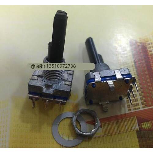 360度编码器开关EC16-24位25mm半轴步进式旋转音量脉冲编码器开关