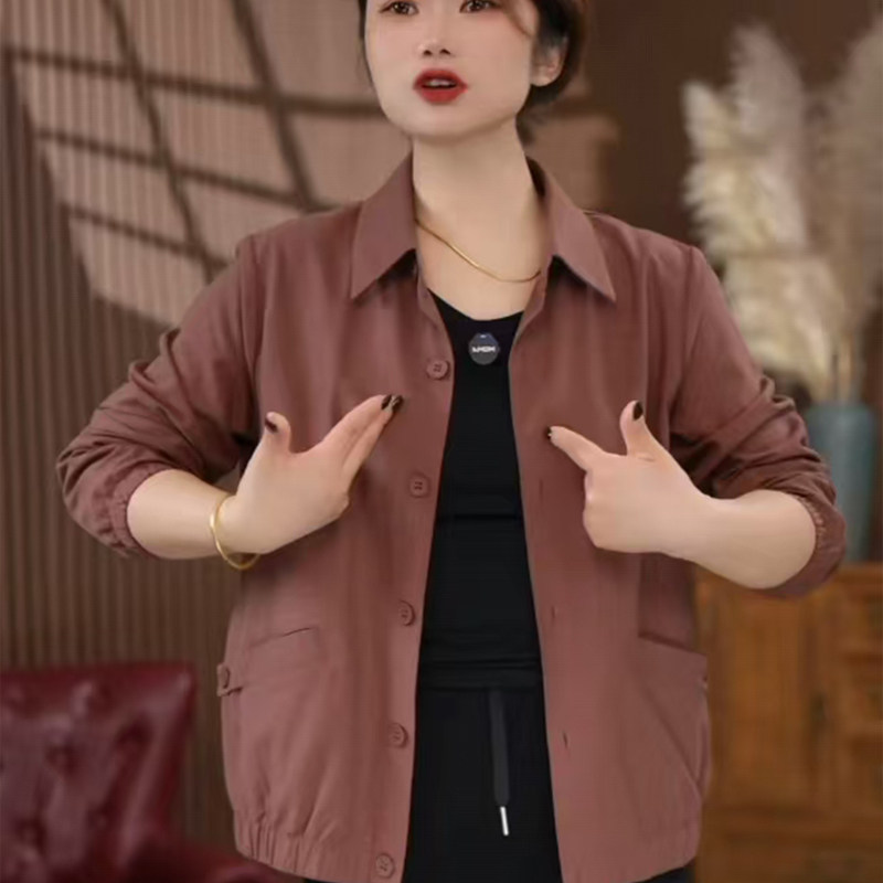 春季新款妈妈装短外套宽松百搭
