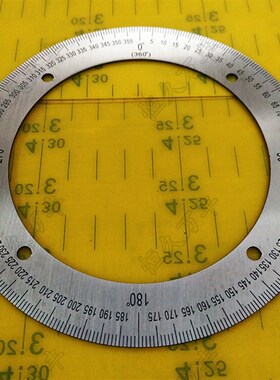 刻度盘圆圈测量角度器度量手轮固定盘130x92x1 A034直销 恒久万丰