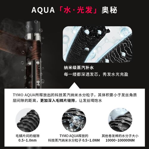 【政府补贴】TYMO奢护纳米级水离子水润卷发棒防烫大波浪护发弹润