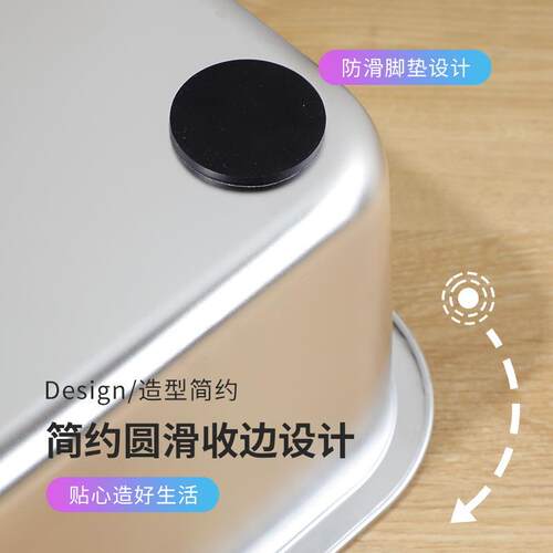 厂家新款不锈钢猫砂盆猫咪厕所猫便盆防滑脚垫加厚材质可定制
