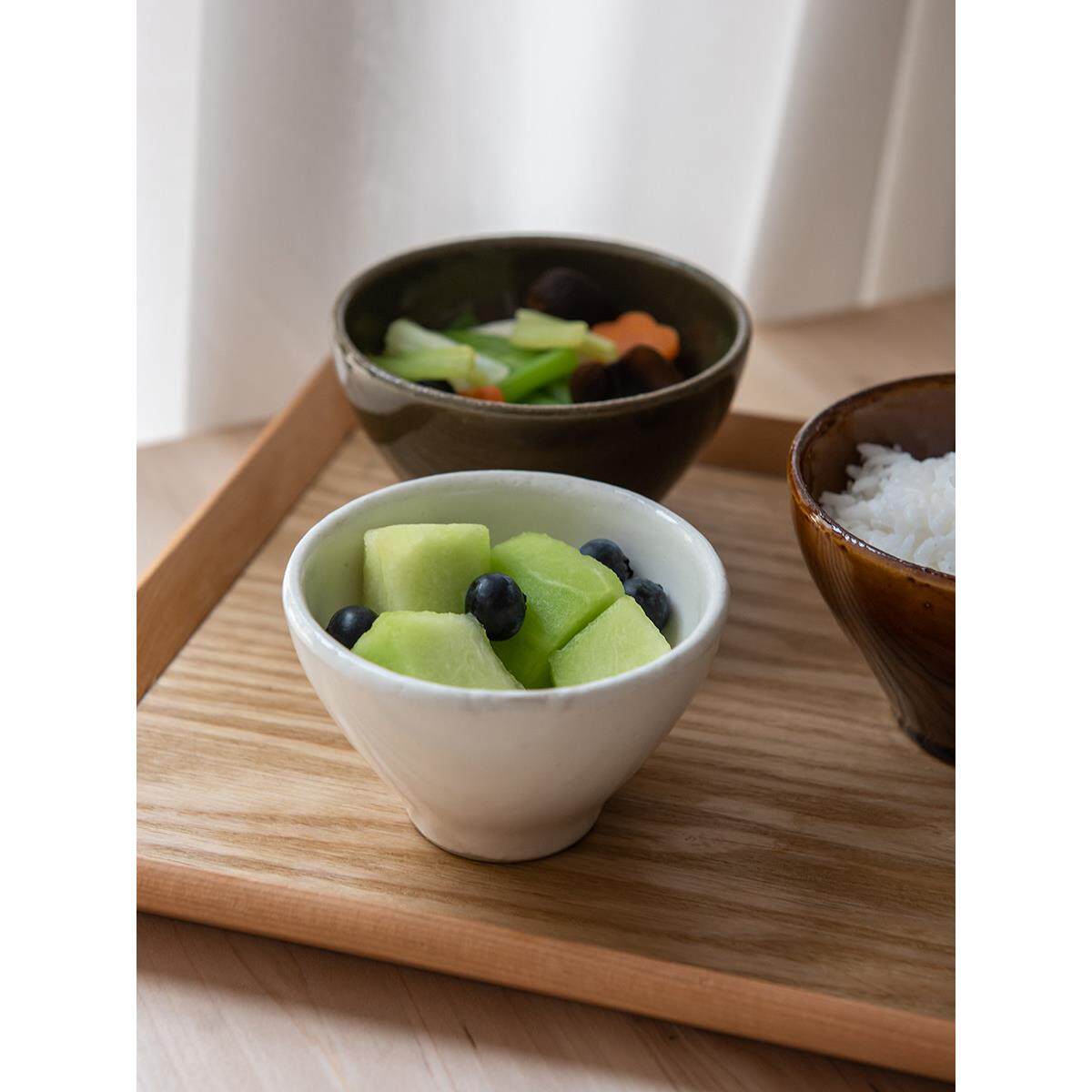 日本进口Studio M陶器饭碗古朴和风汤碗酸奶麦片碗零食碗甜品碗图片