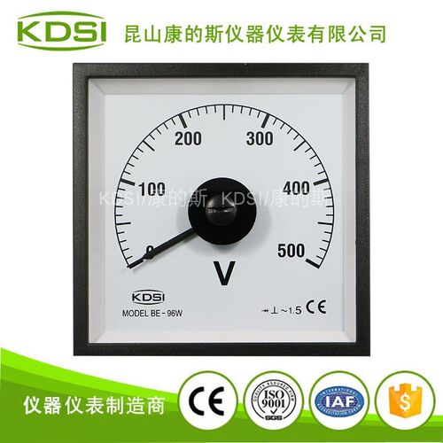 KDSI指针式交流电压表BE-96W 船用240度广角AC500V电表