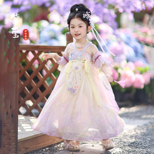 夏季女童唐制齐胸汉服超仙连衣裙