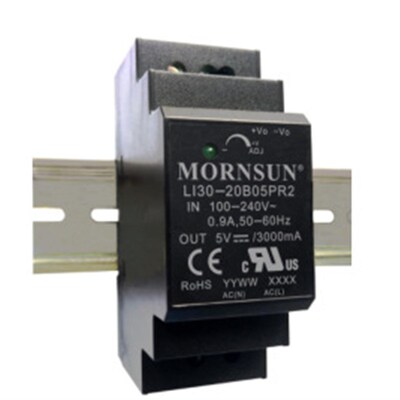 代理金升阳Mornsun AC/DC导轨式24W 12V/2A开关电源LI30-20B12PR2