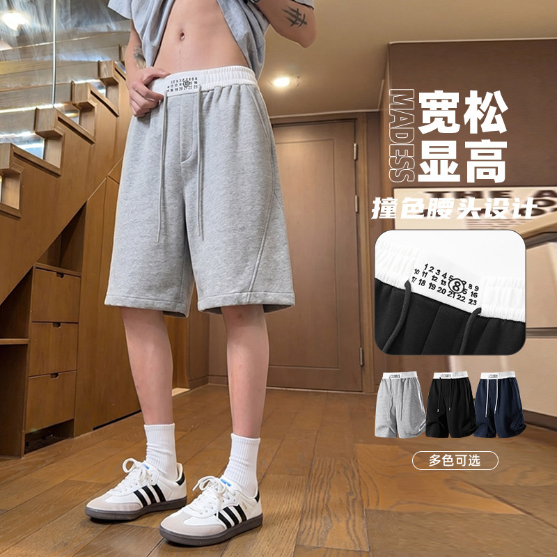 慵懒松弛感宽松透气男生运动短裤图片