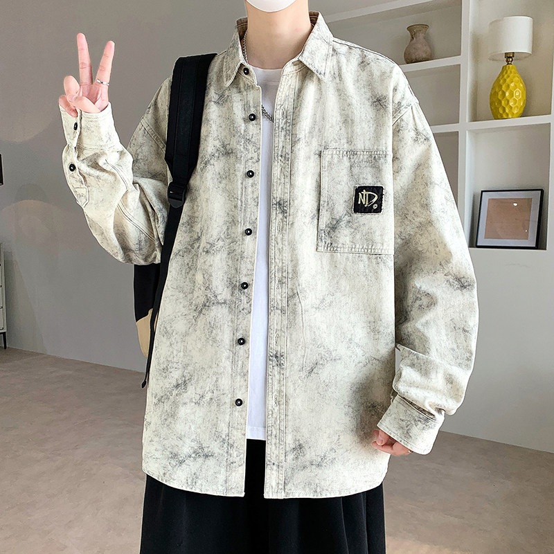 重磅全棉休闲衬衣式百搭个性外套