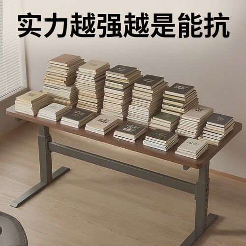 升降桌腿支架不锈钢双横梁铁艺电脑桌学习办公茶几电竞桌支架脚架