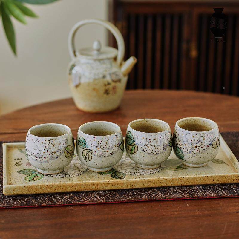 陶美集全陶手杯工粗茶绣具套组手绘球HWD花茶壶泡茶家用茶杯主人