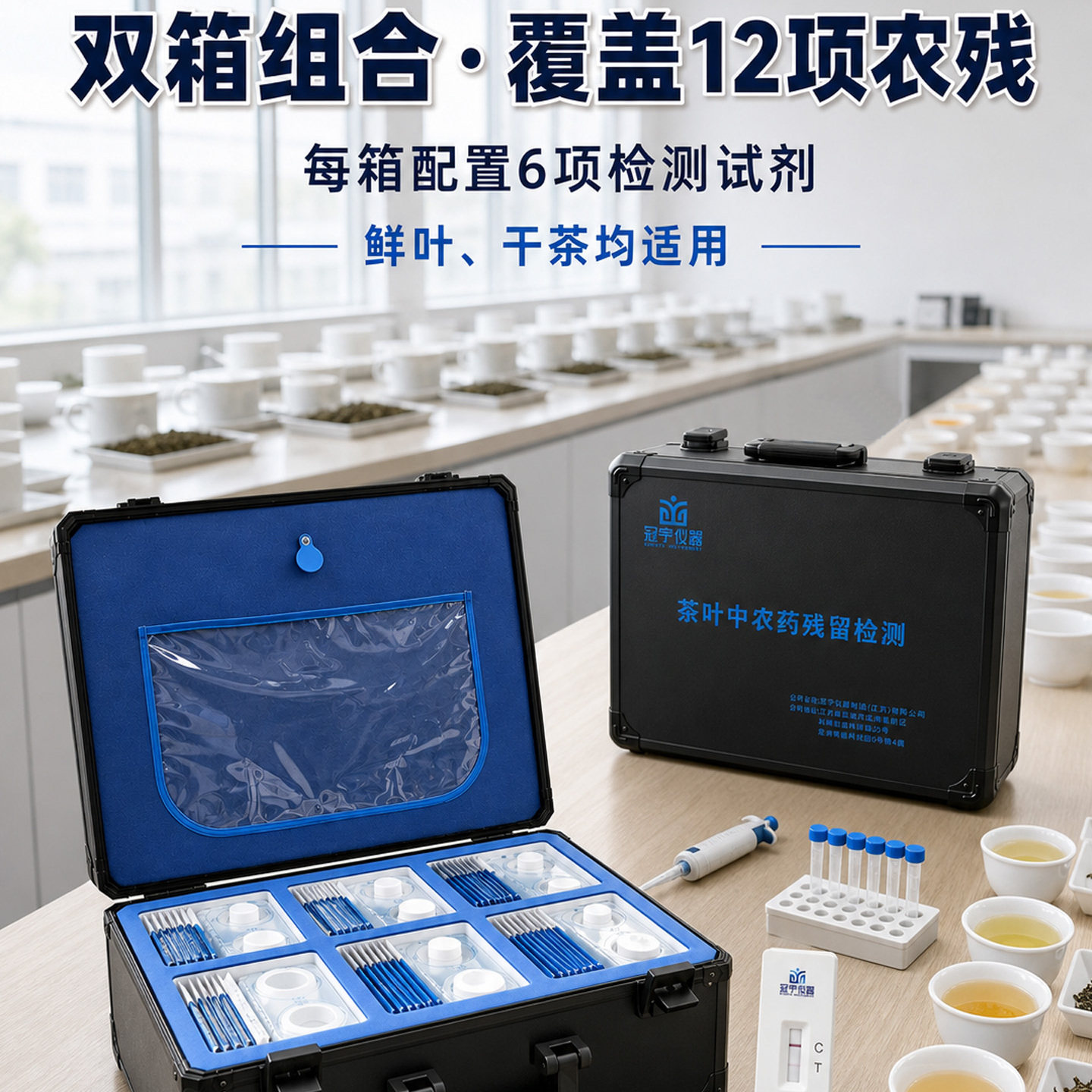 茶叶农药残留检测卡一体箱