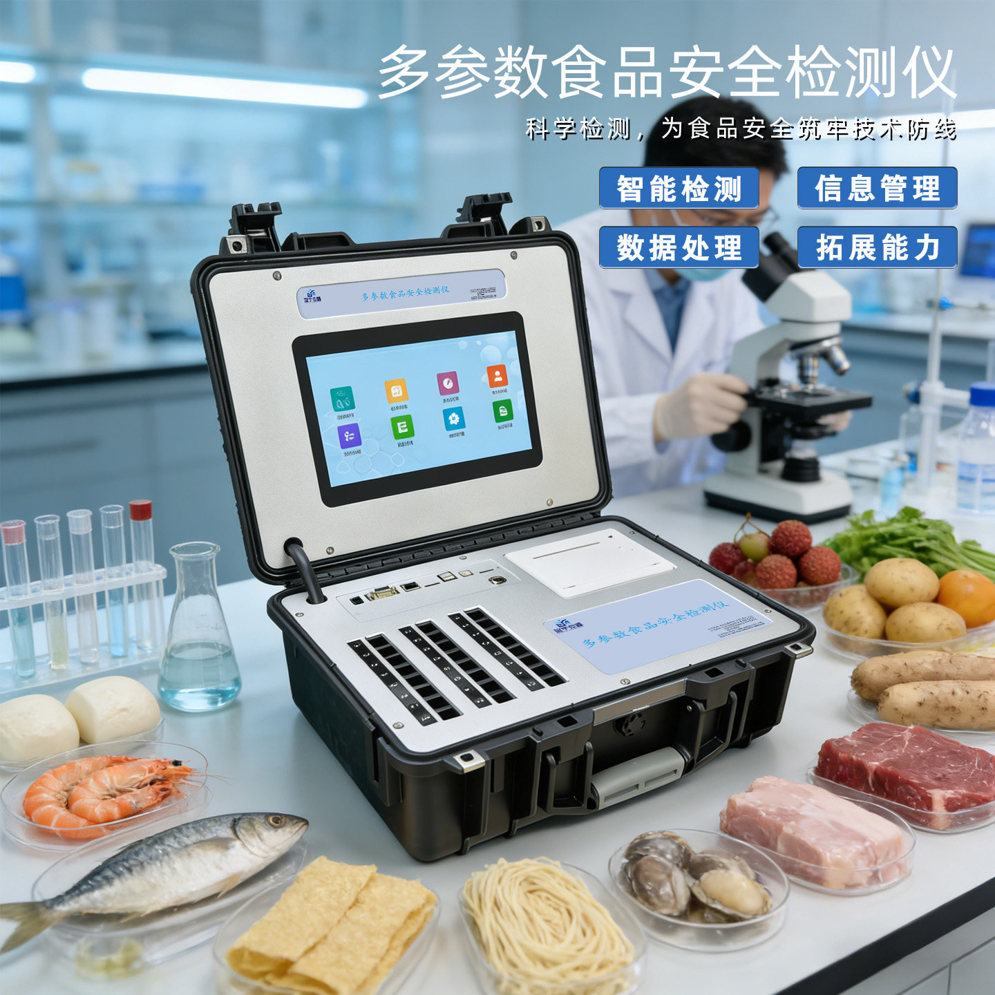 食品安全检测仪食用油检测手提箱图片
