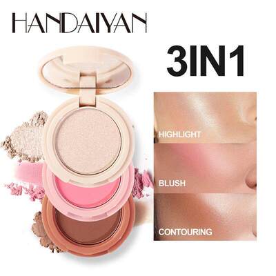 Waterproof Contour Blush Palette 三色高光修容盘 眼影腮红多用