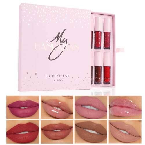 12 Colors Waterproof Matte Lip Gloss Set12色防水哑光唇釉套盒