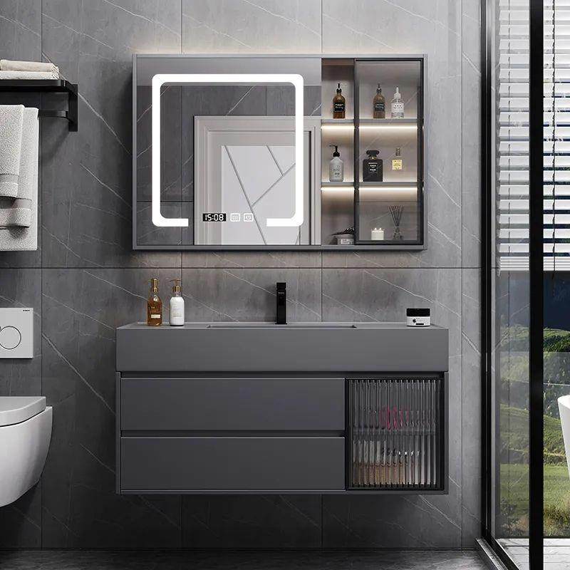 现代简约浴室柜纳米岩石一体盆卫生间洗手池洗脸盆洗漱台镜柜组合,家装主材,浴室柜,淘宝优惠券,粉丝福利购,淘宝优惠卷