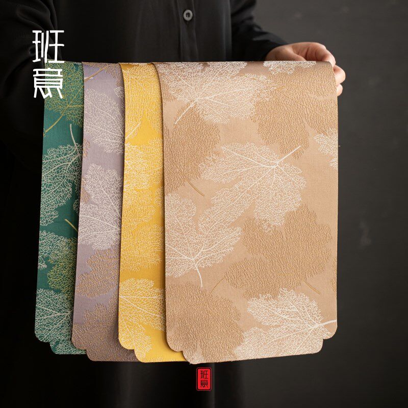 班意防水中式干泡茶席短茶席布艺茶桌垫茶台桌旗禅意茶道干泡布垫