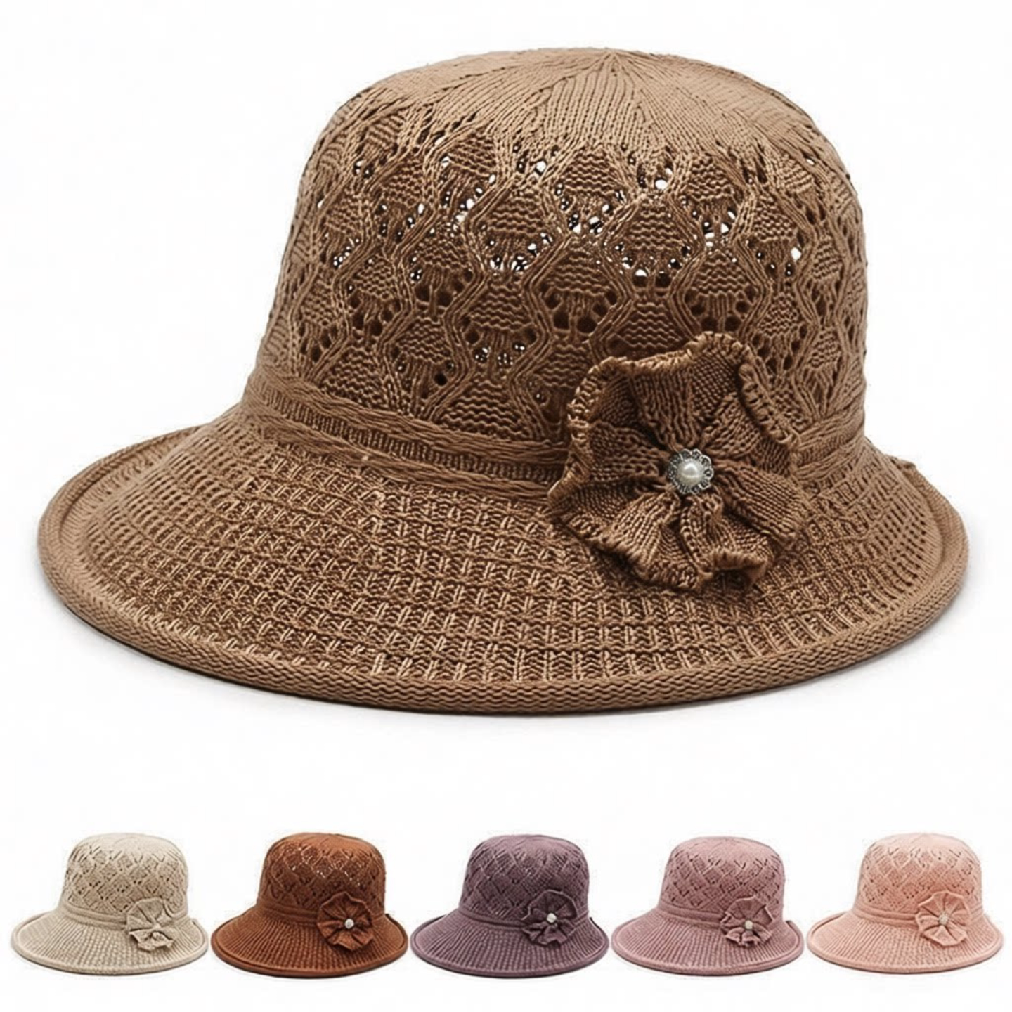 新款草帽女士遮阳防晒帽夏季沙滩渔夫帽骑车盆帽中老年妈妈太阳帽