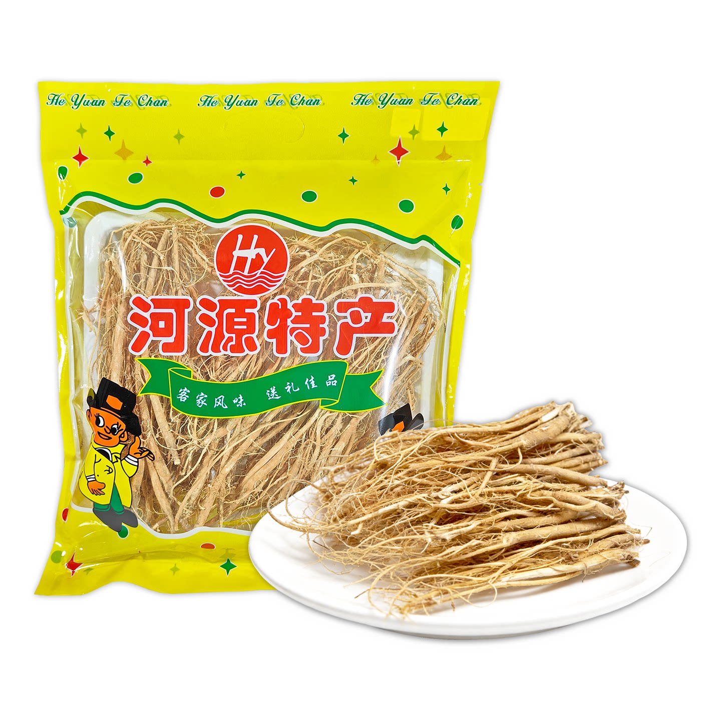 河源虎尾轮石参根干货礼袋装