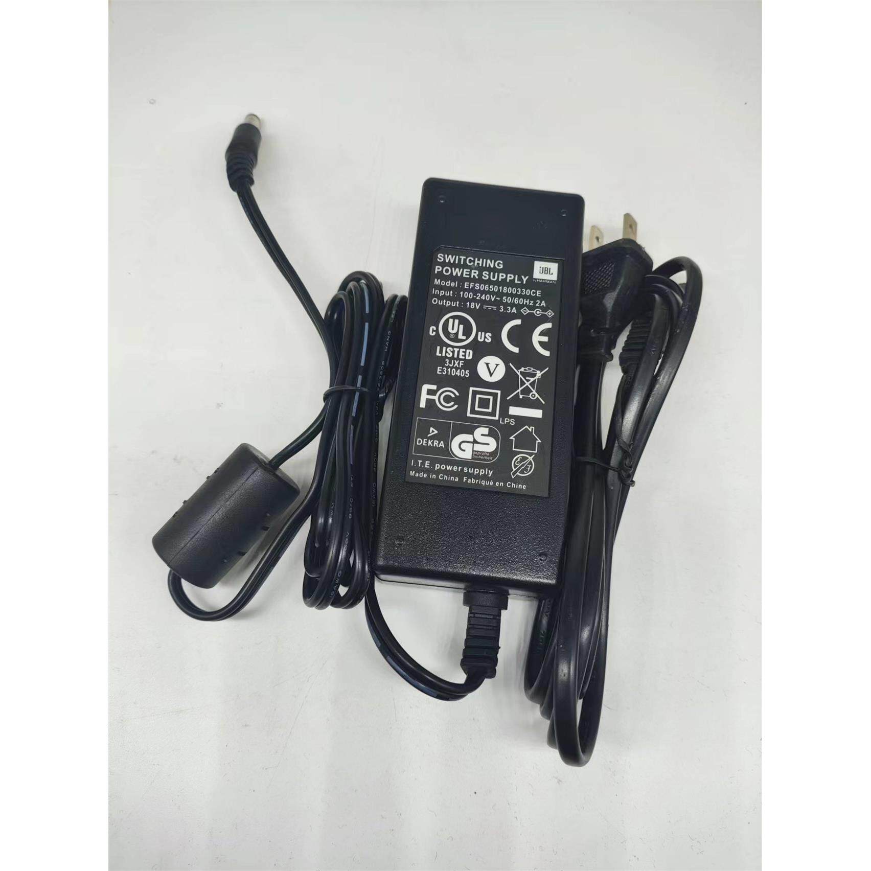 JBL音响音箱EFS06501800330CE电源线适配器DC18V3.3A圆口充电器适